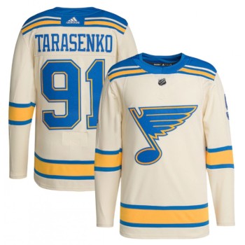 Men's St. Louis Blues #91 Vladimir Tarasenko Cream 2022 Winter Classic Stitched Jersey Men's St. Louis Blues #91 Vladimir Tarasenko Cream 2022 Winter Classic Stitched Jersey