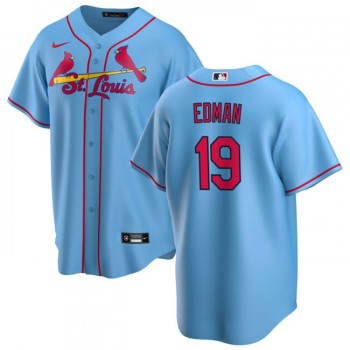 Men's St. Louis Cardinals #19 Tommy Edman Blue Cool Base Stitched Jersey Men's St. Louis Cardinals #19 Tommy Edman Blue Cool Base Stitched Jersey