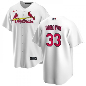 Men's St. Louis Cardinals #33 Brendan Donovan White Cool Base Stitched Jersey Men's St. Louis Cardinals #33 Brendan Donovan White Cool Base Stitched Jersey