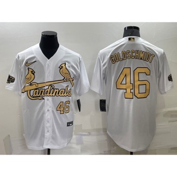 Men's St. Louis Cardinals #46 Paul Goldschmidt 2022 All-Star White Cool Base Stitched Baseball Jersey Men's St. Louis Cardinals #46 Paul Goldschmidt 2022 All-Star White Cool Base Stitched Baseball Jersey