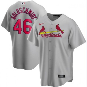 Men's St. Louis Cardinals #46 Paul Goldschmidt Grey Cool Base Stitched Jersey Men's St. Louis Cardinals #46 Paul Goldschmidt Grey Cool Base Stitched Jersey