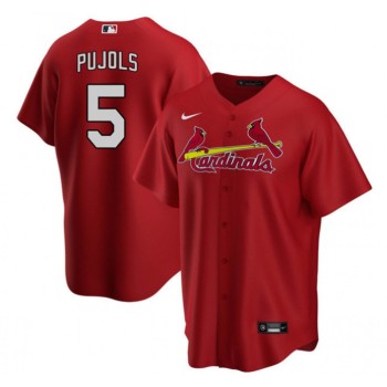 Men's St. Louis Cardinals #5 Albert Pujols Red Cool Base Stitched Jersey Men's St. Louis Cardinals #5 Albert Pujols Red Cool Base Stitched Jersey