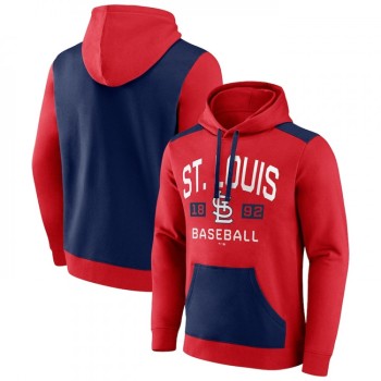 Men's St. Louis Cardinals Navy/Red Chip in Pullover Hoodie Men's St. Louis Cardinals Navy/Red Chip in Pullover Hoodie