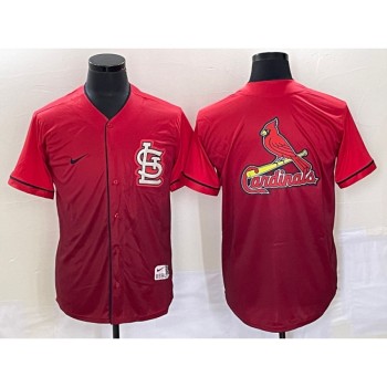 Men's St. Louis Cardinals Red Big Team Logo in Back Cool Base Drift Edition Stitched Jersey Men's St. Louis Cardinals Red Big Team Logo in Back Cool Base Drift Edition Stitched Jersey