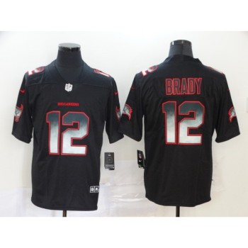 Men's Tampa Bay Buccaneers #12 Tom Brady Black Smoke Fashion Limited Stitched NFL Jersey Men's Tampa Bay Buccaneers #12 Tom Brady Black Smoke Fashion Limited Stitched NFL Jersey