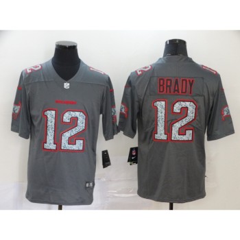 Men's Tampa Bay Buccaneers #12 Tom Brady Gray Fashion Static Limited Stitched NFL Jersey Men's Tampa Bay Buccaneers #12 Tom Brady Gray Fashion Static Limited Stitched NFL Jersey