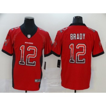 Men's Tampa Bay Buccaneers #12 Tom Brady Red Drift Fashion Color Rush Stitched Jersey Men's Tampa Bay Buccaneers #12 Tom Brady Red Drift Fashion Color Rush Stitched Jersey