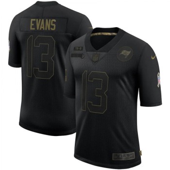 Men's Tampa Bay Buccaneers #13 Mike Evans Black 2020 Salute To Service Limited Stitched Jersey Men's Tampa Bay Buccaneers #13 Mike Evans Black 2020 Salute To Service Limited Stitched Jersey