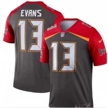 Men's Tampa Bay Buccaneers #13 Mike Evans Grey NFL Inverted Legend Jersey Men's Tampa Bay Buccaneers #13 Mike Evans Grey NFL Inverted Legend Jersey
