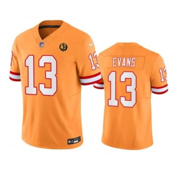 Men's Tampa Bay Buccaneers #13 Mike Evans Orange 2023 F.U.S.E. With John Madden Patch Vapor Limited Stitched Football Jersey Men's Tampa Bay Buccaneers #13 Mike Evans Orange 2023 F.U.S.E. With John Madden Patch Vapor Limited Stitched Football Jersey