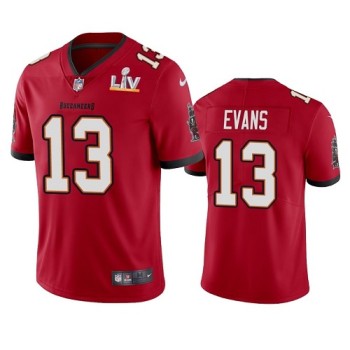 Men's Tampa Bay Buccaneers #13 Mike Evans Red 2021 Super Bowl LV Limited Stitched Jersey Men's Tampa Bay Buccaneers #13 Mike Evans Red 2021 Super Bowl LV Limited Stitched Jersey