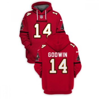 Men's Tampa Bay Buccaneers #14 Chris Godwin 2021 Red Pullover Hoodie Men's Tampa Bay Buccaneers #14 Chris Godwin 2021 Red Pullover Hoodie