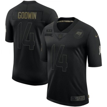 Men's Tampa Bay Buccaneers #14 Chris Godwin Black 2020 Salute To Service Limited Stitched Jersey Men's Tampa Bay Buccaneers #14 Chris Godwin Black 2020 Salute To Service Limited Stitched Jersey