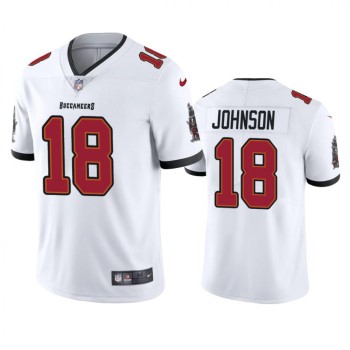 Men's Tampa Bay Buccaneers #18 Tyler Johnson New White Vapor Untouchable Limited Stitched Jersey Men's Tampa Bay Buccaneers #18 Tyler Johnson New White Vapor Untouchable Limited Stitched Jersey