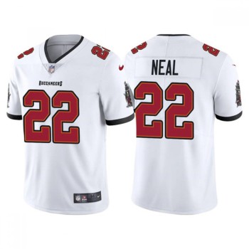 Men's Tampa Bay Buccaneers #22 Keanu Neal White Super Bowl LV Limited Stitched Jersey Men's Tampa Bay Buccaneers #22 Keanu Neal White Super Bowl LV Limited Stitched Jersey