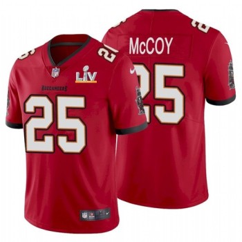 Men's Tampa Bay Buccaneers #25 LeSean McCoy Red 2021 Super Bowl LV Limited Stitched Jersey Men's Tampa Bay Buccaneers #25 LeSean McCoy Red 2021 Super Bowl LV Limited Stitched Jersey