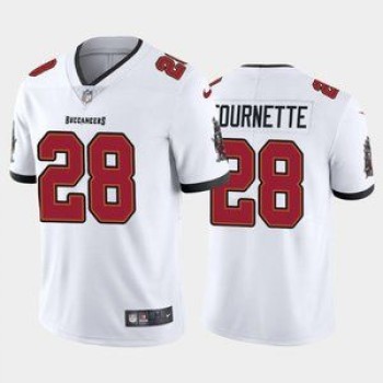 Men's Tampa Bay Buccaneers #28 Leonard Fournette New White Vapor Untouchable Limited Stitched Jersey Men's Tampa Bay Buccaneers #28 Leonard Fournette New White Vapor Untouchable Limited Stitched Jersey