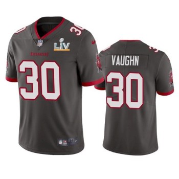 Men's Tampa Bay Buccaneers #30 Ke'Shawn Vaughn Grey 2021 Super Bowl LV Limited Stitched Jersey Men's Tampa Bay Buccaneers #30 Ke'Shawn Vaughn Grey 2021 Super Bowl LV Limited Stitched Jersey
