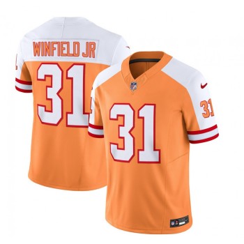 Men's Tampa Bay Buccaneers #31 Antoine Winfield Jr. 2023 F.U.S.E. White/Orange Throwback Limited Stitched Jersey Men's Tampa Bay Buccaneers #31 Antoine Winfield Jr. 2023 F.U.S.E. White/Orange Throwback Limited Stitched Jersey