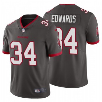 Men's Tampa Bay Buccaneers #34 Mike Edwards New Grey Vapor Untouchable Limited Stitched Jersey Men's Tampa Bay Buccaneers #34 Mike Edwards New Grey Vapor Untouchable Limited Stitched Jersey