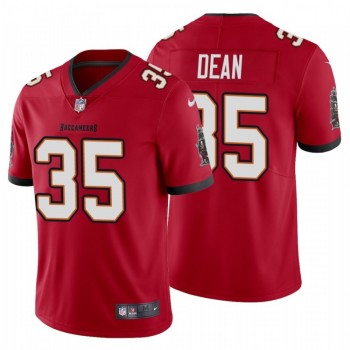 Men's Tampa Bay Buccaneers #35 Jamel Dean New Red Vapor Untouchable Limited Stitched Jersey Men's Tampa Bay Buccaneers #35 Jamel Dean New Red Vapor Untouchable Limited Stitched Jersey