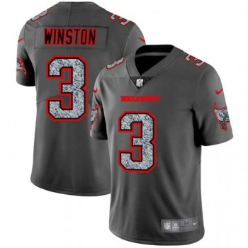 Men's Tampa Bay Buccaneers #3 Jameis Winston 2019 Gray Fashion Static Limited Stitched NFL Jersey Men's Tampa Bay Buccaneers #3 Jameis Winston 2019 Gray Fashion Static Limited Stitched NFL Jersey
