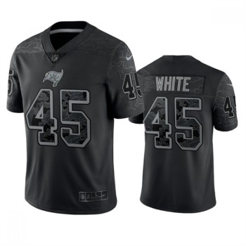 Men's Tampa Bay Buccaneers #45 Devin White Black Reflective Limited Stitched Jersey Men's Tampa Bay Buccaneers #45 Devin White Black Reflective Limited Stitched Jersey
