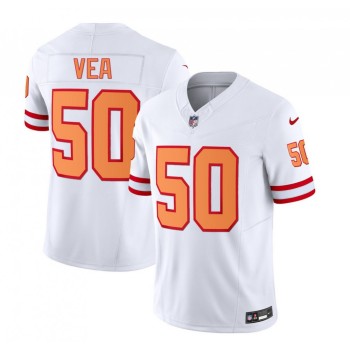 Men's Tampa Bay Buccaneers #50 Vita Vea 2023 F.U.S.E. White Throwback Limited Stitched Jersey Men's Tampa Bay Buccaneers #50 Vita Vea 2023 F.U.S.E. White Throwback Limited Stitched Jersey