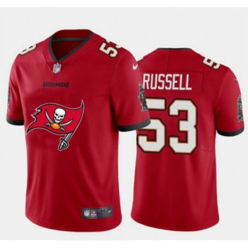 Men's Tampa Bay Buccaneers #53 Chapelle Russell Red 2020 Team Big Logo Limited Stitched Jersey Men's Tampa Bay Buccaneers #53 Chapelle Russell Red 2020 Team Big Logo Limited Stitched Jersey