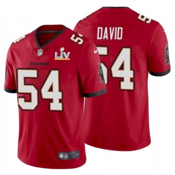 Men's Tampa Bay Buccaneers #54 Lavonte David Red 2021 Super Bowl LV Limited Stitched Jersey Men's Tampa Bay Buccaneers #54 Lavonte David Red 2021 Super Bowl LV Limited Stitched Jersey