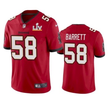 Men's Tampa Bay Buccaneers #58 Shaquil Barrett Red 2021 Super Bowl LV Limited Stitched Jersey Men's Tampa Bay Buccaneers #58 Shaquil Barrett Red 2021 Super Bowl LV Limited Stitched Jersey