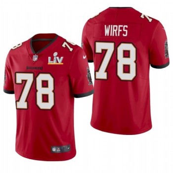 Men's Tampa Bay Buccaneers #78 Tristan Wirfs Red 2021 Super Bowl LV Limited Stitched Jersey Men's Tampa Bay Buccaneers #78 Tristan Wirfs Red 2021 Super Bowl LV Limited Stitched Jersey