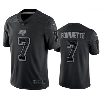 Men's Tampa Bay Buccaneers #7 Leonard Fournette Black Reflective Limited Stitched Jersey Men's Tampa Bay Buccaneers #7 Leonard Fournette Black Reflective Limited Stitched Jersey
