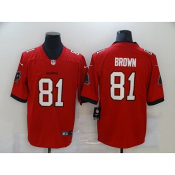 Men's Tampa Bay Buccaneers #81 Antonio Brown Red Vapor Untouchable Limited Stitched Jersey Men's Tampa Bay Buccaneers #81 Antonio Brown Red Vapor Untouchable Limited Stitched Jersey