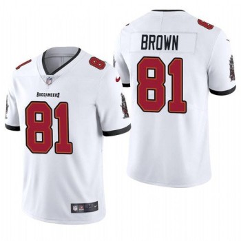 Men's Tampa Bay Buccaneers #81 Antonio Brown White Vapor Untouchable Limited Stitched Jersey Men's Tampa Bay Buccaneers #81 Antonio Brown White Vapor Untouchable Limited Stitched Jersey