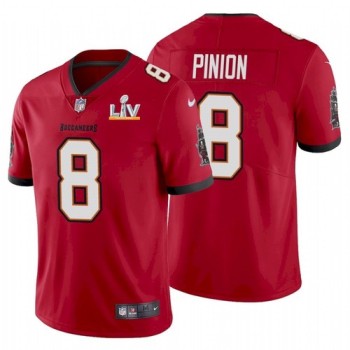 Men's Tampa Bay Buccaneers #8 Bradley Pinion Red 2021 Super Bowl LV Limited Stitched Jersey Men's Tampa Bay Buccaneers #8 Bradley Pinion Red 2021 Super Bowl LV Limited Stitched Jersey
