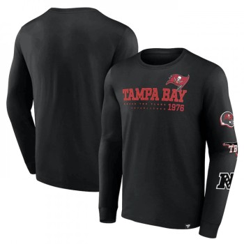 Men's Tampa Bay Buccaneers Black High Whip Pitcher Long Sleeve T-Shirt Men's Tampa Bay Buccaneers Black High Whip Pitcher Long Sleeve T-Shirt