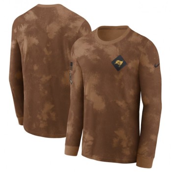 Men's Tampa Bay Buccaneers Brown 2023 Salute To Service Long Sleeve T-Shirt Men's Tampa Bay Buccaneers Brown 2023 Salute To Service Long Sleeve T-Shirt