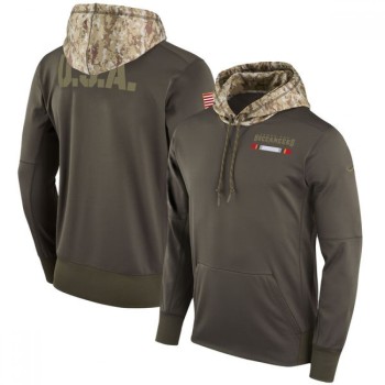 Men's Tampa Bay Buccaneers Olive Salute to Service Sideline Therma Pullover Hoodie Men's Tampa Bay Buccaneers Olive Salute to Service Sideline Therma Pullover Hoodie