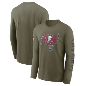 Men's Tampa Bay Buccaneers Olive 2022 Salute to Service Long Sleeve T-Shirt Men's Tampa Bay Buccaneers Olive 2022 Salute to Service Long Sleeve T-Shirt