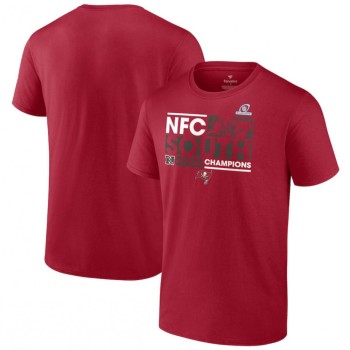 Men's Tampa Bay Buccaneers Red 2023 NFC South Division Champions Conquer T-Shirt Men's Tampa Bay Buccaneers Red 2023 NFC South Division Champions Conquer T-Shirt