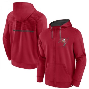 Men's Tampa Bay Buccaneers Red Defender Evo Full-Zip Hoodie Men's Tampa Bay Buccaneers Red Defender Evo Full-Zip Hoodie
