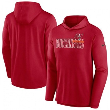 Men's Tampa Bay Buccaneers Red Lightweight Performance Hoodie Long Sleeve T-Shirt Men's Tampa Bay Buccaneers Red Lightweight Performance Hoodie Long Sleeve T-Shirt