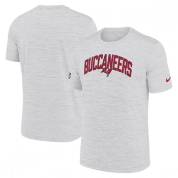 Men's Tampa Bay Buccaneers White Sideline Velocity Stack Performance T-Shirt Men's Tampa Bay Buccaneers White Sideline Velocity Stack Performance T-Shirt