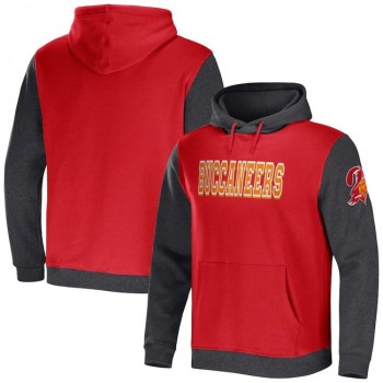 Men's Tampa Bay Buccaneers x Darius Rucker Collection Red/Charcoal Colorblock Pullover Hoodie Men's Tampa Bay Buccaneers x Darius Rucker Collection Red/Charcoal Colorblock Pullover Hoodie