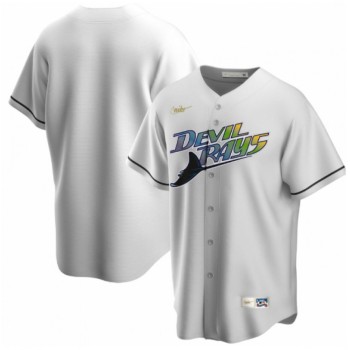 Men's Tampa Bay Devil Rays White Cooperstown Jersey Men's Tampa Bay Devil Rays White Cooperstown Jersey