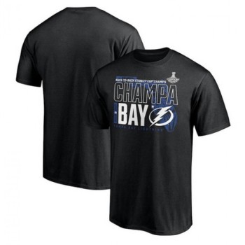 Men's Tampa Bay Lightning 2021 Black Stanley Cup Champions T-Shirt Men's Tampa Bay Lightning 2021 Black Stanley Cup Champions T-Shirt