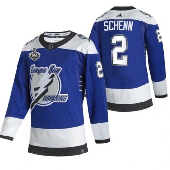 Men's Tampa Bay Lightning #2 Luke Schenn 2021 Blue Stanley Cup Final Bound Reverse Retro Stitched Jersey Men's Tampa Bay Lightning #2 Luke Schenn 2021 Blue Stanley Cup Final Bound Reverse Retro Stitched Jersey