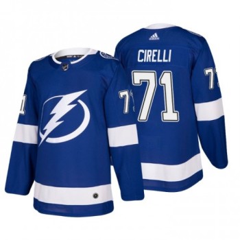 Men's Tampa Bay Lightning #71 Anthony Cirelli Blue Stitched Jersey Men's Tampa Bay Lightning #71 Anthony Cirelli Blue Stitched Jersey