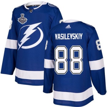 Men's Tampa Bay Lightning #88 Andrei Vasilevskiy 2021 Blue Stanley Cup Final Bound Stitched Jersey Men's Tampa Bay Lightning #88 Andrei Vasilevskiy 2021 Blue Stanley Cup Final Bound Stitched Jersey
